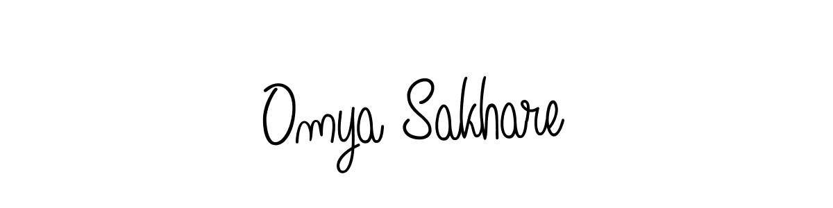 How to make Omya Sakhare name signature. Use Angelique-Rose-font-FFP style for creating short signs online. This is the latest handwritten sign. Omya Sakhare signature style 5 images and pictures png