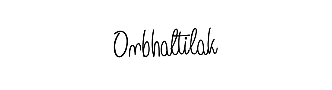 How to Draw Onbhaltilak signature style? Angelique-Rose-font-FFP is a latest design signature styles for name Onbhaltilak. Onbhaltilak signature style 5 images and pictures png