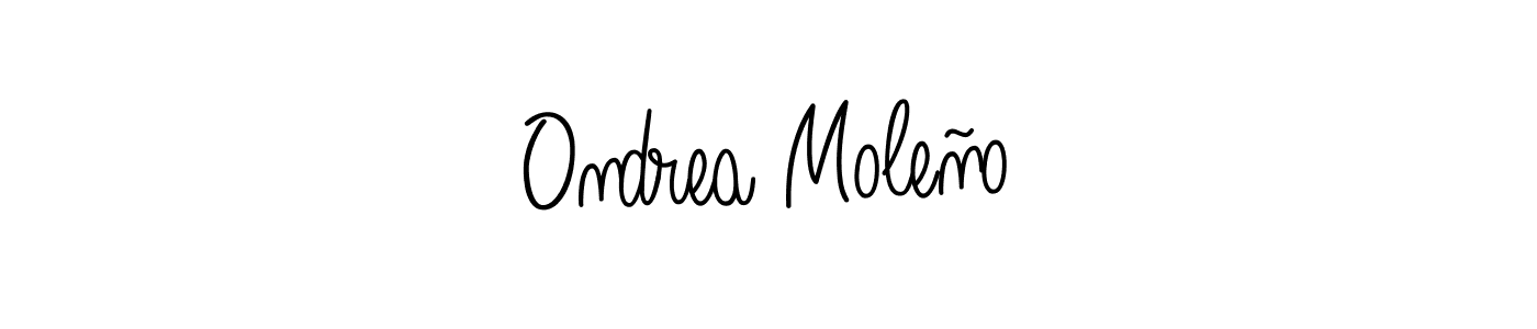 How to make Ondrea Moleño signature? Angelique-Rose-font-FFP is a professional autograph style. Create handwritten signature for Ondrea Moleño name. Ondrea Moleño signature style 5 images and pictures png