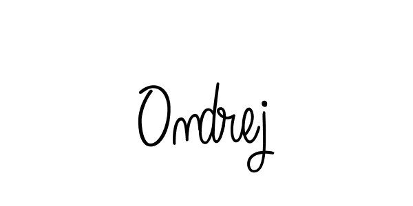 Use a signature maker to create a handwritten signature online. With this signature software, you can design (Angelique-Rose-font-FFP) your own signature for name Ondrej. Ondrej signature style 5 images and pictures png