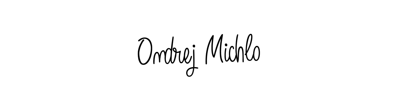 Make a beautiful signature design for name Ondrej Michlo. With this signature (Angelique-Rose-font-FFP) style, you can create a handwritten signature for free. Ondrej Michlo signature style 5 images and pictures png