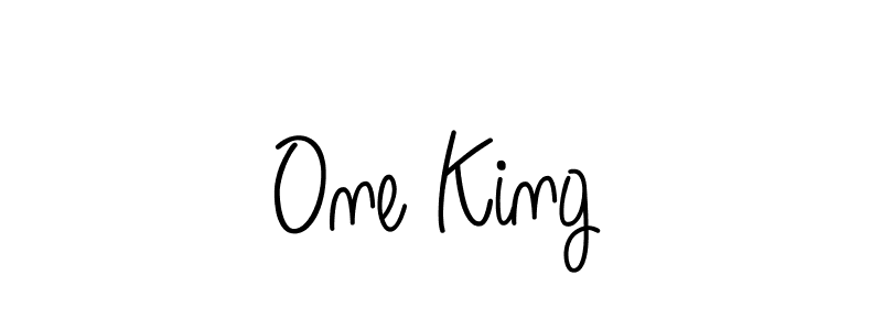 Create a beautiful signature design for name One King. With this signature (Angelique-Rose-font-FFP) fonts, you can make a handwritten signature for free. One King signature style 5 images and pictures png