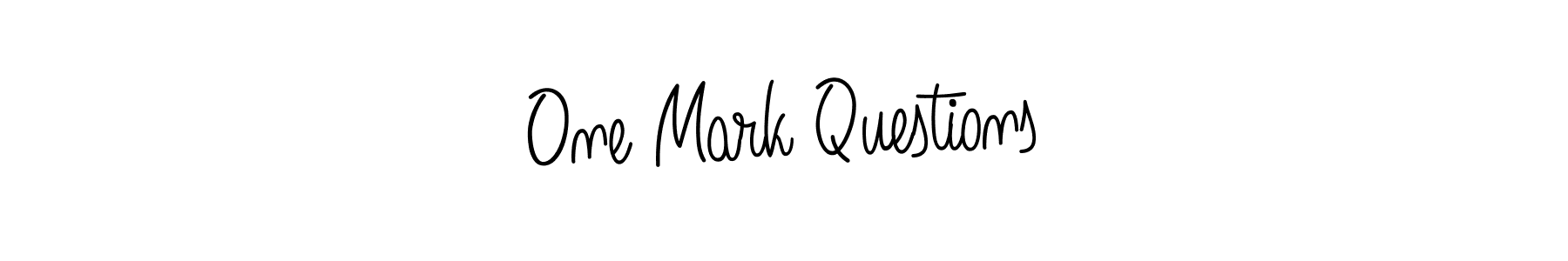 Once you've used our free online signature maker to create your best signature Angelique-Rose-font-FFP style, it's time to enjoy all of the benefits that One Mark Questions name signing documents. One Mark Questions signature style 5 images and pictures png