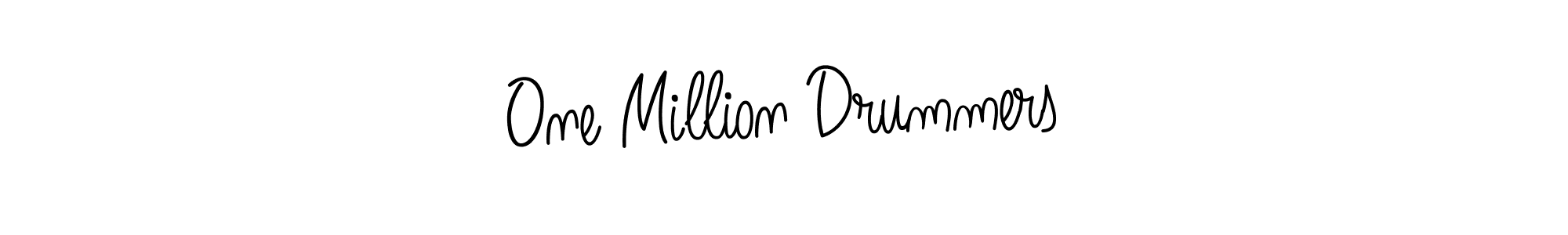 Design your own signature with our free online signature maker. With this signature software, you can create a handwritten (Angelique-Rose-font-FFP) signature for name One Million Drummers. One Million Drummers signature style 5 images and pictures png