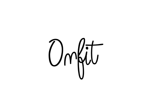 You should practise on your own different ways (Angelique-Rose-font-FFP) to write your name (Onfit) in signature. don't let someone else do it for you. Onfit signature style 5 images and pictures png