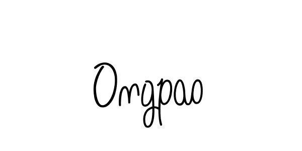 You should practise on your own different ways (Angelique-Rose-font-FFP) to write your name (Ongpao) in signature. don't let someone else do it for you. Ongpao signature style 5 images and pictures png