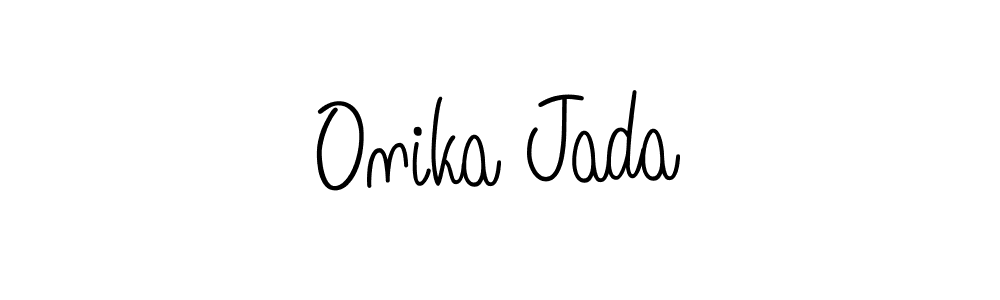 Make a beautiful signature design for name Onika Jada. With this signature (Angelique-Rose-font-FFP) style, you can create a handwritten signature for free. Onika Jada signature style 5 images and pictures png