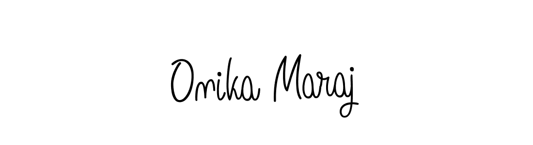 Use a signature maker to create a handwritten signature online. With this signature software, you can design (Angelique-Rose-font-FFP) your own signature for name Onika Maraj. Onika Maraj signature style 5 images and pictures png