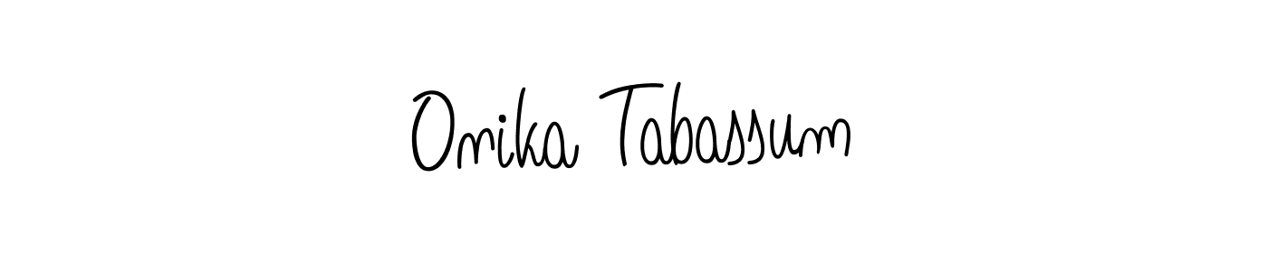 The best way (Angelique-Rose-font-FFP) to make a short signature is to pick only two or three words in your name. The name Onika Tabassum include a total of six letters. For converting this name. Onika Tabassum signature style 5 images and pictures png