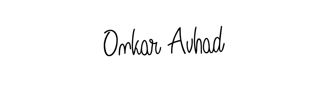 Use a signature maker to create a handwritten signature online. With this signature software, you can design (Angelique-Rose-font-FFP) your own signature for name Onkar Avhad. Onkar Avhad signature style 5 images and pictures png