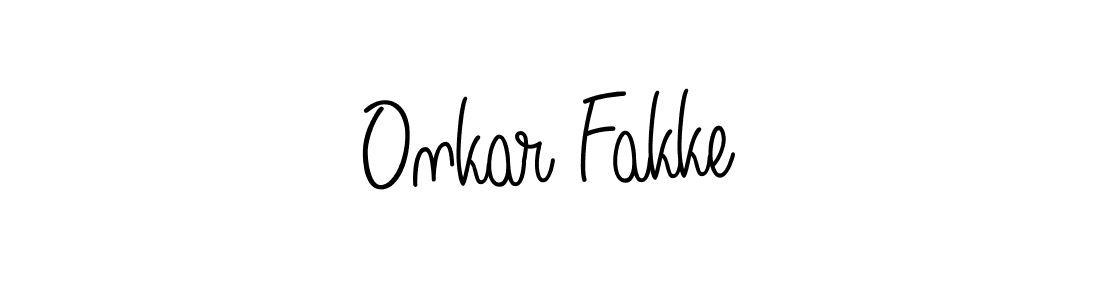 Create a beautiful signature design for name Onkar Fakke. With this signature (Angelique-Rose-font-FFP) fonts, you can make a handwritten signature for free. Onkar Fakke signature style 5 images and pictures png
