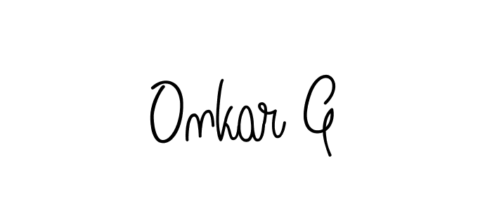 Create a beautiful signature design for name Onkar G. With this signature (Angelique-Rose-font-FFP) fonts, you can make a handwritten signature for free. Onkar G signature style 5 images and pictures png