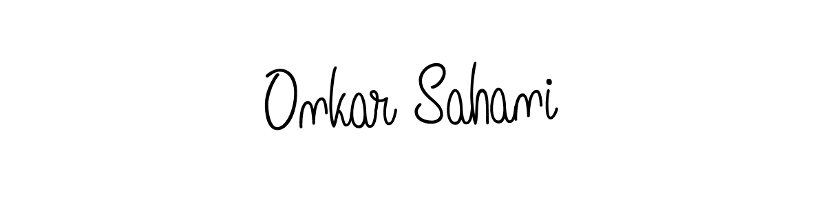 Onkar Sahani stylish signature style. Best Handwritten Sign (Angelique-Rose-font-FFP) for my name. Handwritten Signature Collection Ideas for my name Onkar Sahani. Onkar Sahani signature style 5 images and pictures png
