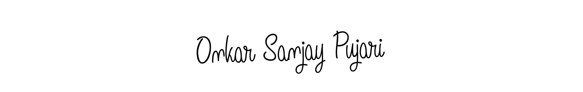 Angelique-Rose-font-FFP is a professional signature style that is perfect for those who want to add a touch of class to their signature. It is also a great choice for those who want to make their signature more unique. Get Onkar Sanjay Pujari name to fancy signature for free. Onkar Sanjay Pujari signature style 5 images and pictures png