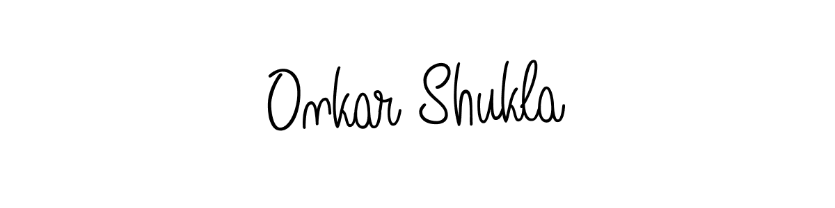 Make a beautiful signature design for name Onkar Shukla. With this signature (Angelique-Rose-font-FFP) style, you can create a handwritten signature for free. Onkar Shukla signature style 5 images and pictures png