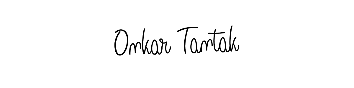 How to make Onkar Tantak name signature. Use Angelique-Rose-font-FFP style for creating short signs online. This is the latest handwritten sign. Onkar Tantak signature style 5 images and pictures png