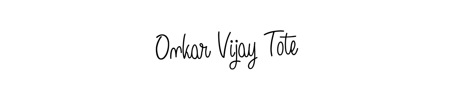 Also You can easily find your signature by using the search form. We will create Onkar Vijay Tote name handwritten signature images for you free of cost using Angelique-Rose-font-FFP sign style. Onkar Vijay Tote signature style 5 images and pictures png