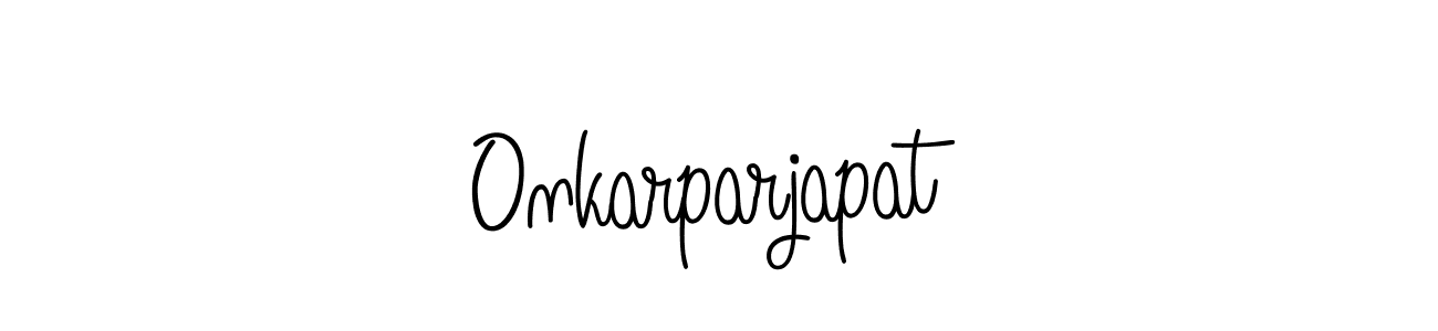 Design your own signature with our free online signature maker. With this signature software, you can create a handwritten (Angelique-Rose-font-FFP) signature for name Onkarparjapat. Onkarparjapat signature style 5 images and pictures png