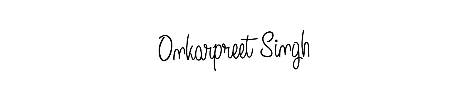 Use a signature maker to create a handwritten signature online. With this signature software, you can design (Angelique-Rose-font-FFP) your own signature for name Onkarpreet Singh. Onkarpreet Singh signature style 5 images and pictures png