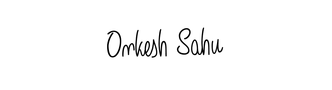 Create a beautiful signature design for name Onkesh Sahu. With this signature (Angelique-Rose-font-FFP) fonts, you can make a handwritten signature for free. Onkesh Sahu signature style 5 images and pictures png