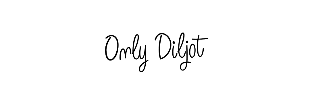 How to Draw Only Diljot signature style? Angelique-Rose-font-FFP is a latest design signature styles for name Only Diljot. Only Diljot signature style 5 images and pictures png