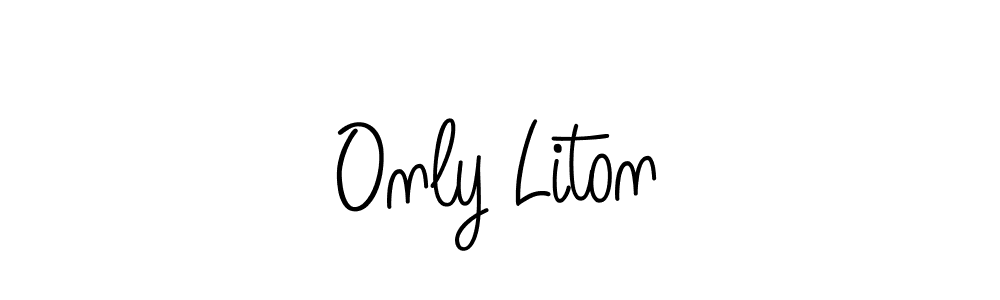 Design your own signature with our free online signature maker. With this signature software, you can create a handwritten (Angelique-Rose-font-FFP) signature for name Only Liton. Only Liton signature style 5 images and pictures png