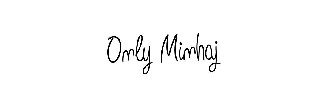 The best way (Angelique-Rose-font-FFP) to make a short signature is to pick only two or three words in your name. The name Only Minhaj include a total of six letters. For converting this name. Only Minhaj signature style 5 images and pictures png