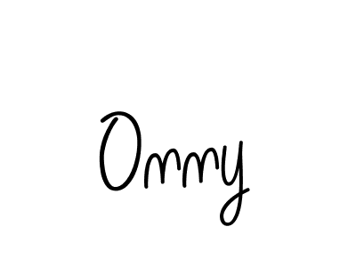 Use a signature maker to create a handwritten signature online. With this signature software, you can design (Angelique-Rose-font-FFP) your own signature for name Onny. Onny signature style 5 images and pictures png