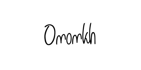 You should practise on your own different ways (Angelique-Rose-font-FFP) to write your name (Ononkh) in signature. don't let someone else do it for you. Ononkh signature style 5 images and pictures png