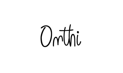 The best way (Angelique-Rose-font-FFP) to make a short signature is to pick only two or three words in your name. The name Onthi include a total of six letters. For converting this name. Onthi signature style 5 images and pictures png