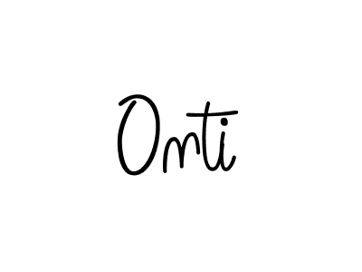 Design your own signature with our free online signature maker. With this signature software, you can create a handwritten (Angelique-Rose-font-FFP) signature for name Onti. Onti signature style 5 images and pictures png