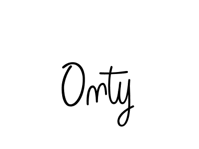 How to make Onty signature? Angelique-Rose-font-FFP is a professional autograph style. Create handwritten signature for Onty name. Onty signature style 5 images and pictures png