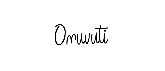 You should practise on your own different ways (Angelique-Rose-font-FFP) to write your name (Onuvuti) in signature. don't let someone else do it for you. Onuvuti signature style 5 images and pictures png