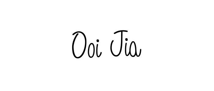 Use a signature maker to create a handwritten signature online. With this signature software, you can design (Angelique-Rose-font-FFP) your own signature for name Ooi Jia. Ooi Jia signature style 5 images and pictures png