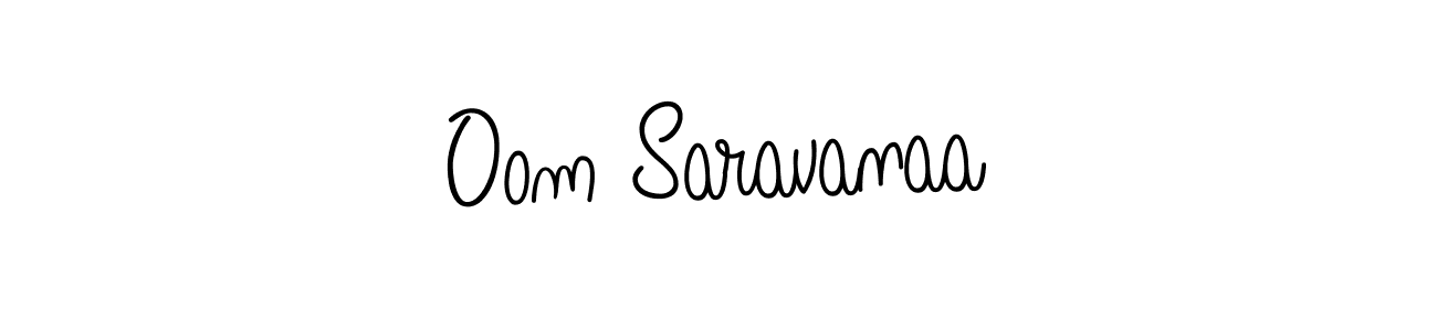 Oom Saravanaa stylish signature style. Best Handwritten Sign (Angelique-Rose-font-FFP) for my name. Handwritten Signature Collection Ideas for my name Oom Saravanaa. Oom Saravanaa signature style 5 images and pictures png