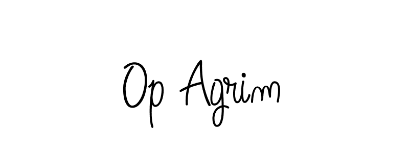 How to make Op Agrim name signature. Use Angelique-Rose-font-FFP style for creating short signs online. This is the latest handwritten sign. Op Agrim signature style 5 images and pictures png