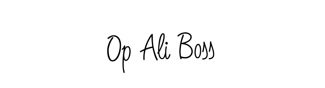 Design your own signature with our free online signature maker. With this signature software, you can create a handwritten (Angelique-Rose-font-FFP) signature for name Op Ali Boss. Op Ali Boss signature style 5 images and pictures png