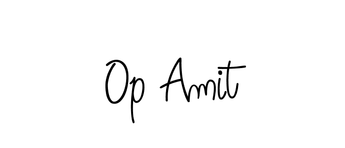 Op Amit stylish signature style. Best Handwritten Sign (Angelique-Rose-font-FFP) for my name. Handwritten Signature Collection Ideas for my name Op Amit. Op Amit signature style 5 images and pictures png