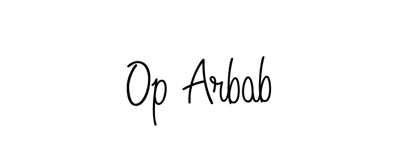 How to make Op Arbab name signature. Use Angelique-Rose-font-FFP style for creating short signs online. This is the latest handwritten sign. Op Arbab signature style 5 images and pictures png