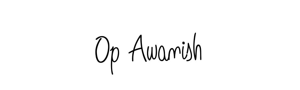 Design your own signature with our free online signature maker. With this signature software, you can create a handwritten (Angelique-Rose-font-FFP) signature for name Op Awanish. Op Awanish signature style 5 images and pictures png