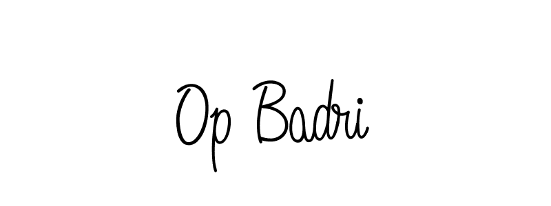 You should practise on your own different ways (Angelique-Rose-font-FFP) to write your name (Op Badri) in signature. don't let someone else do it for you. Op Badri signature style 5 images and pictures png