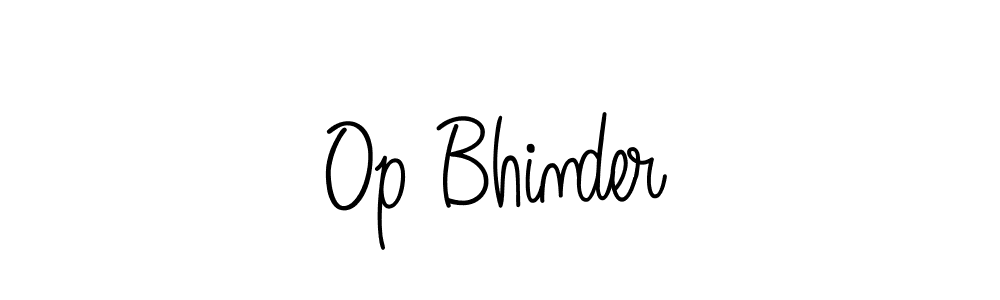 How to make Op Bhinder signature? Angelique-Rose-font-FFP is a professional autograph style. Create handwritten signature for Op Bhinder name. Op Bhinder signature style 5 images and pictures png