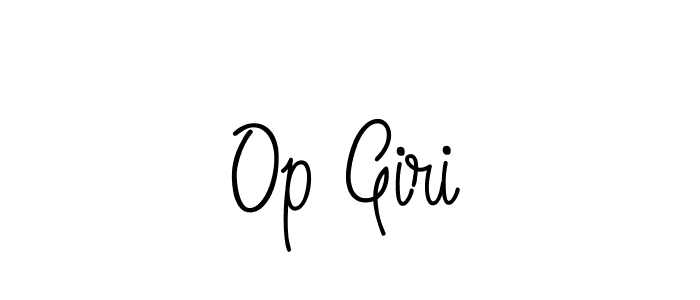 How to make Op Giri name signature. Use Angelique-Rose-font-FFP style for creating short signs online. This is the latest handwritten sign. Op Giri signature style 5 images and pictures png