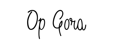 Designed for modern professionals: Op Gora name signature crafted with Angelique-Rose-font-FFP script. Ready for digital PDF workflows. Op Gora signature style 5 images and pictures png