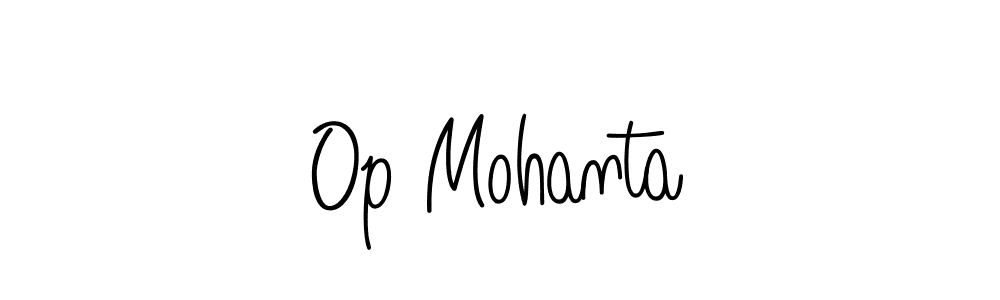 Use a signature maker to create a handwritten signature online. With this signature software, you can design (Angelique-Rose-font-FFP) your own signature for name Op Mohanta. Op Mohanta signature style 5 images and pictures png
