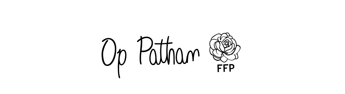 Use a signature maker to create a handwritten signature online. With this signature software, you can design (Angelique-Rose-font-FFP) your own signature for name Op Pathan 0. Op Pathan 0 signature style 5 images and pictures png