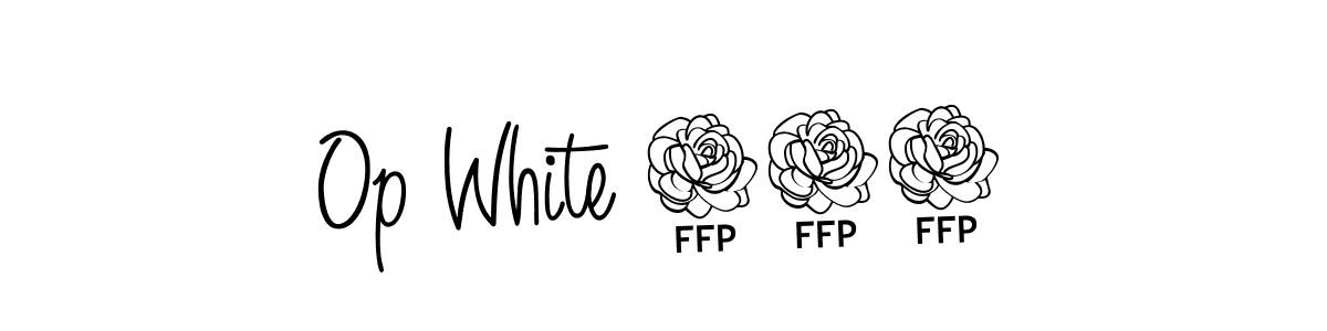 You should practise on your own different ways (Angelique-Rose-font-FFP) to write your name (Op White 444) in signature. don't let someone else do it for you. Op White 444 signature style 5 images and pictures png