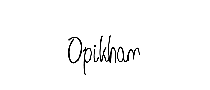 The best way (Angelique-Rose-font-FFP) to make a short signature is to pick only two or three words in your name. The name Opikhan include a total of six letters. For converting this name. Opikhan signature style 5 images and pictures png