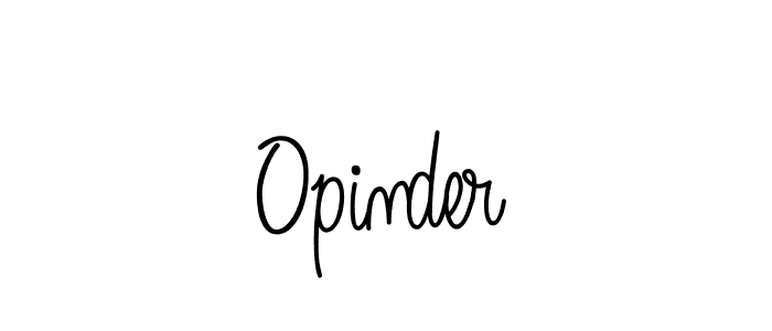 How to make Opinder signature? Angelique-Rose-font-FFP is a professional autograph style. Create handwritten signature for Opinder name. Opinder signature style 5 images and pictures png