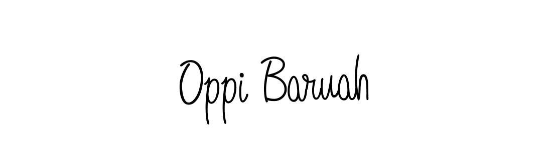 How to make Oppi Baruah name signature. Use Angelique-Rose-font-FFP style for creating short signs online. This is the latest handwritten sign. Oppi Baruah signature style 5 images and pictures png